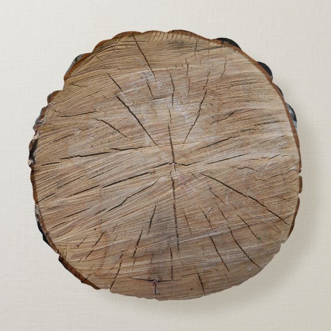 Tree Stump Round Pillow (Front)