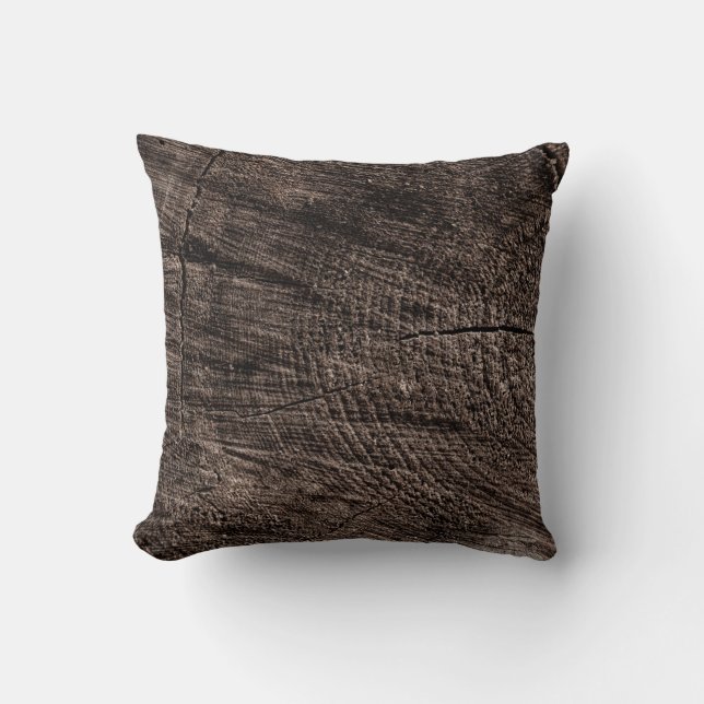 Tree Stump Throw Pillow (Front)