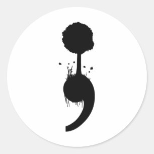Tree Suicide Depression Prevention Classic Round Sticker