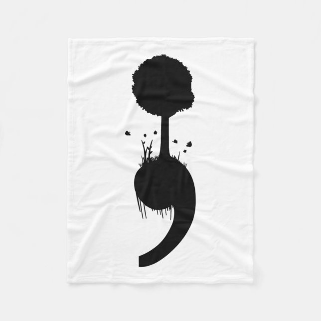 Tree Suicide Depression Prevention  Fleece Blanket (Front)