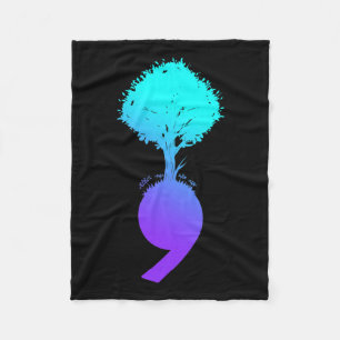 Tree Suicide Prevention Awareness Fleece Blanket
