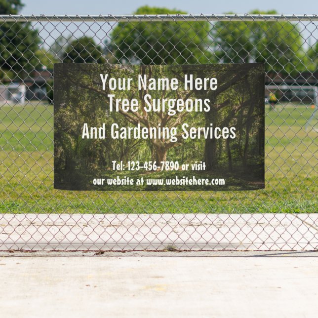 Tree Surgeon And Gardening Services Business Banner (Insitu)