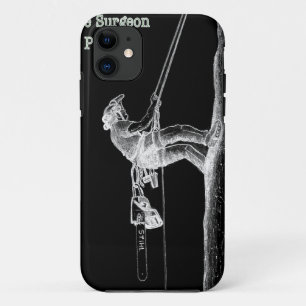 Tree Surgeon Arborist at work present Chainsaw iPhone 11 Case