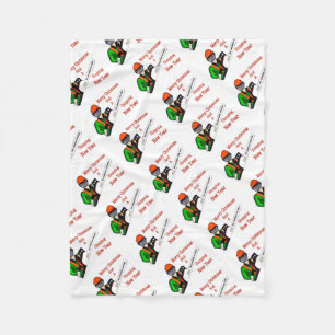 Tree Surgeon Arborist at work present Chainsaw Fleece Blanket