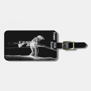 Tree Surgeon Arborist at work present Chainsaw Luggage Tag