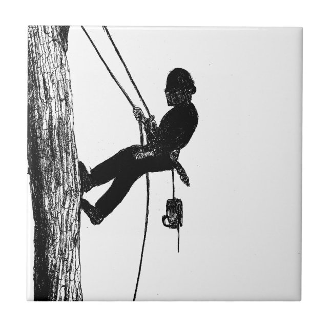 Tree Surgeon Arborist christmas present gift Tile (Front)