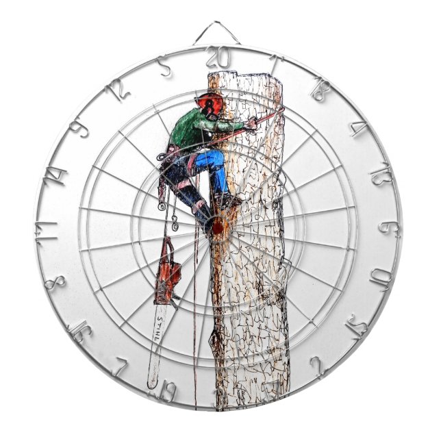 Tree Surgeon Arborist Dartboard (Front)