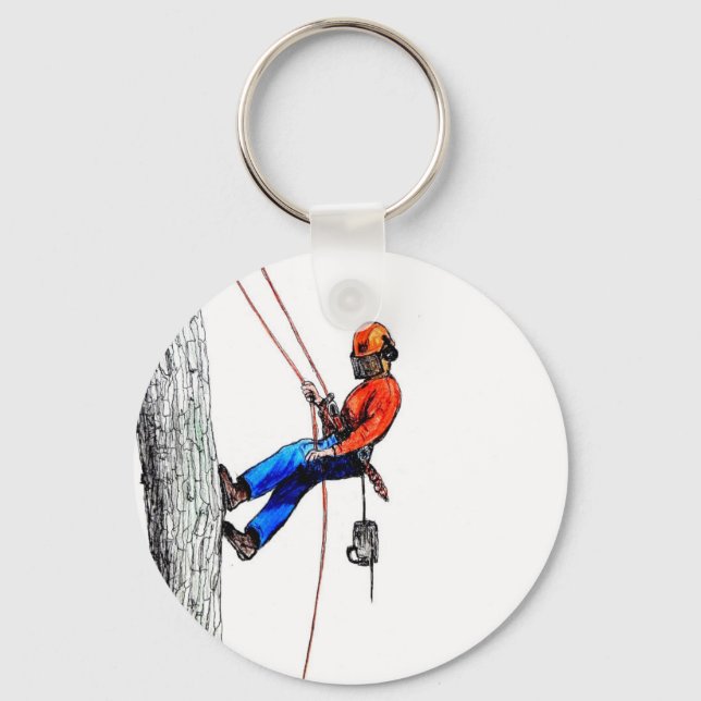 Tree Surgeon Arborist Forester Keychain (Front)