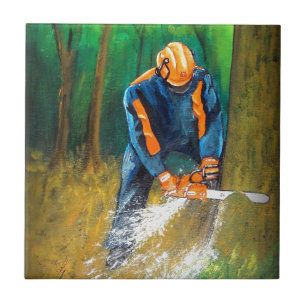 Tree Surgeon Arborist Forester Tile