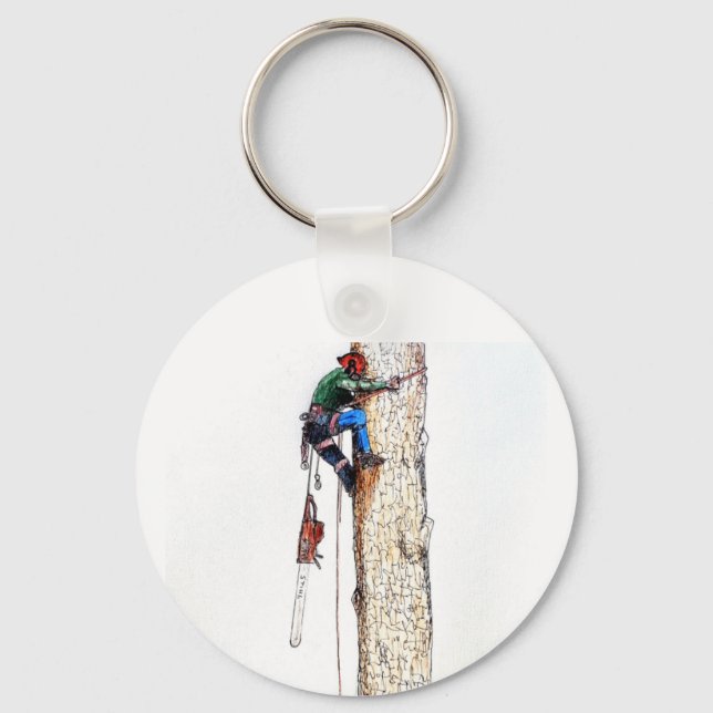Tree Surgeon Arborist Keychain (Front)