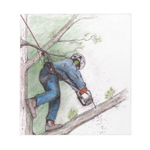 Tree Surgeon Arborist Lumberjack Notepad
