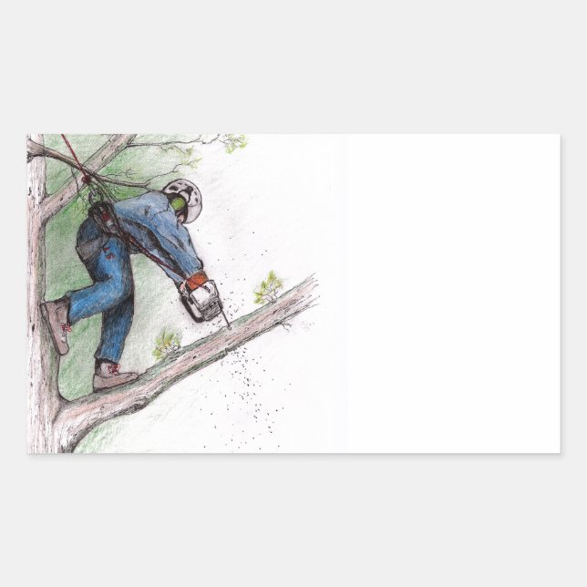 Tree Surgeon Arborist Lumberjack Sticker (Front)