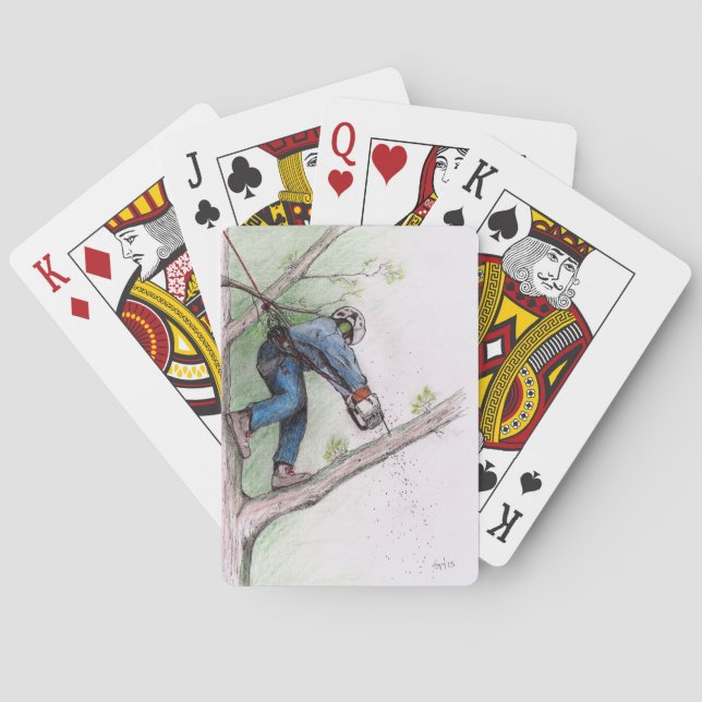 Tree Surgeon Arborist Playing Cards (Back)