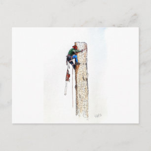 Tree Surgeon Arborist Postcard