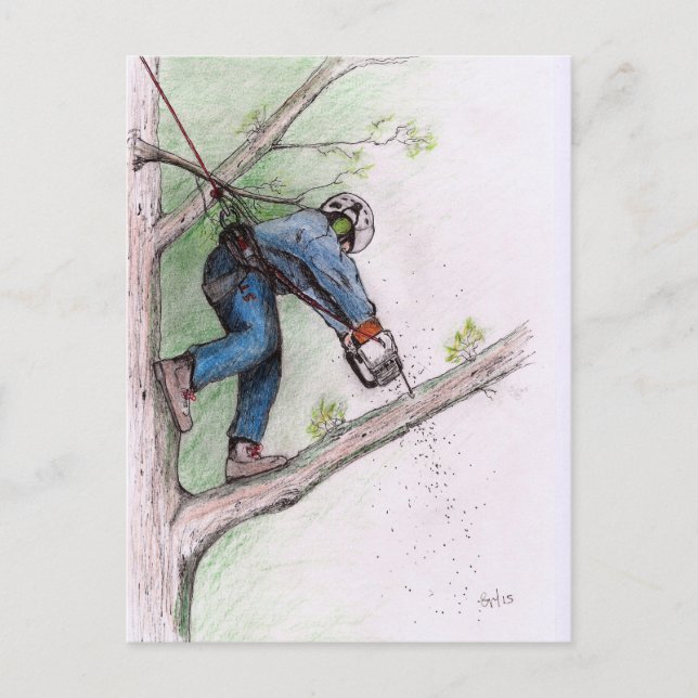 Tree Surgeon Arborist Postcard (Front)