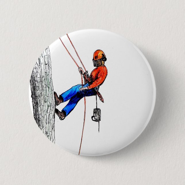 Tree Surgeon Arborist Stihl 2 Inch Round Button (Front)