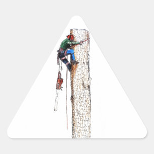 Tree Surgeon Arborist Triangle Sticker