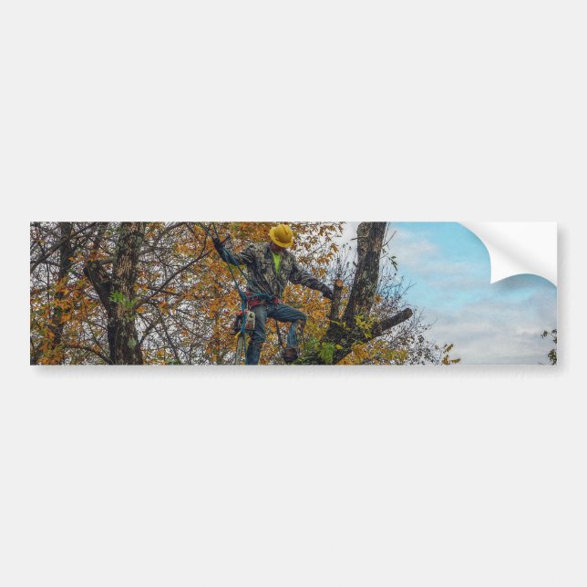 Tree Surgeon Bumper Sticker (Front)