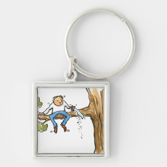 Tree surgeon keychain (Front)