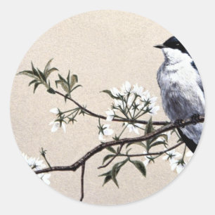 Tree swallow classic round sticker