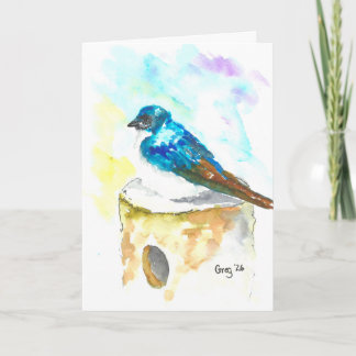 Tree Swallow Thank You Card
