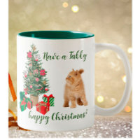 Tree Tabby Cat Happy Christmas