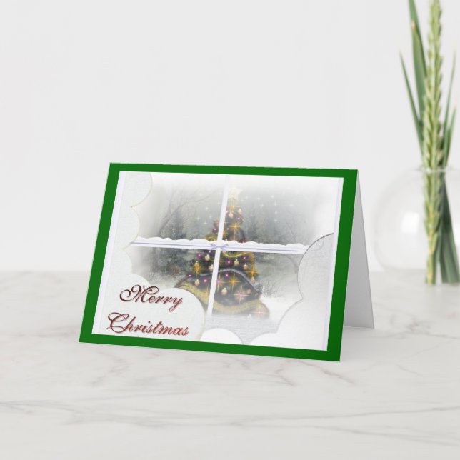 tree through window holiday card (Front)