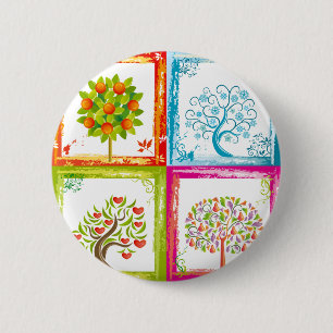 Tree tiles 2x2 2 inch round button