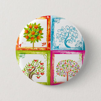 Tree tiles 2x2 2 inch round button