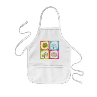 Tree tiles 2x2 kids apron