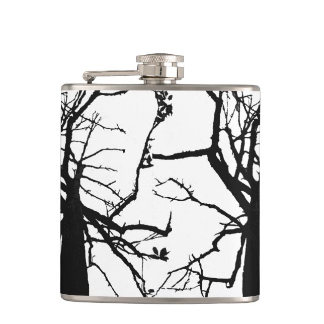 Tree Top Abstract Hip Flask (Front)