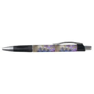 Tree Top Chatter: Blue Budgies In Jacaranda Tree, Pen