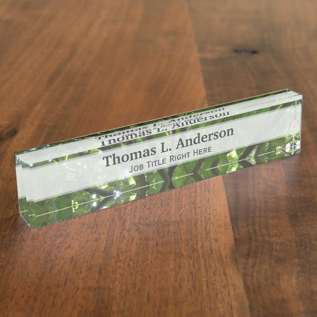 Tree Top Desk Nameplate (Side)