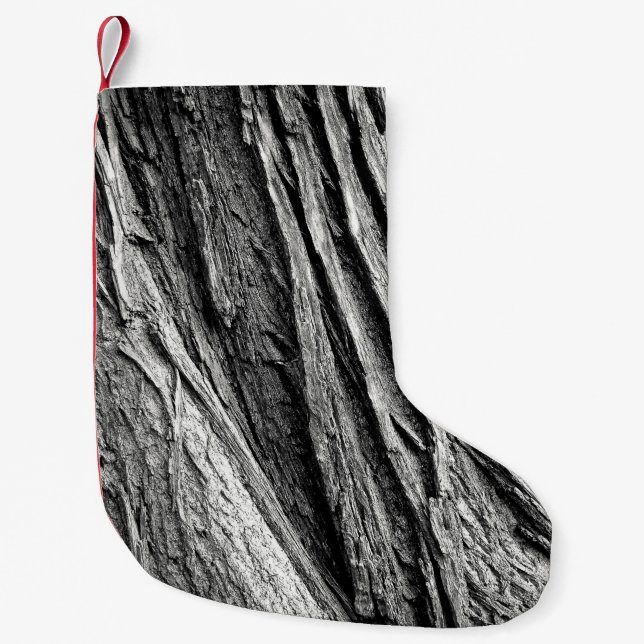 Tree tree bark tribe wood small christmas stocking (Front)