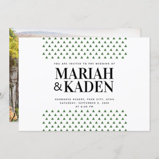 Tree Triangle Mountain Wedding | Invitation