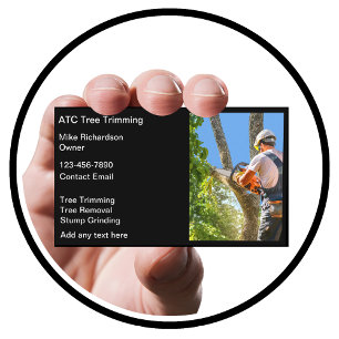 Tree Trimming And Removal Business Cards 