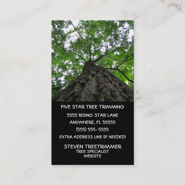 Tree Trimming Business Card (Front)