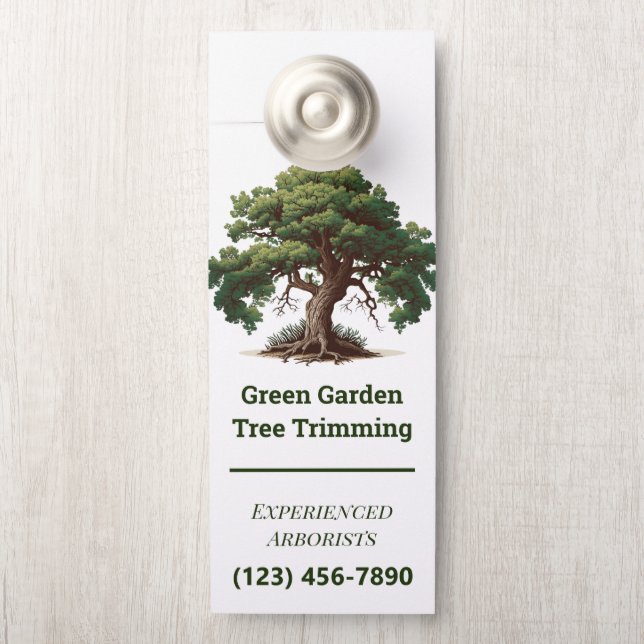 Tree Trimming Service Door Hanger (On Knob)
