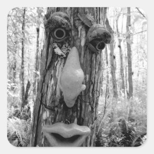 Tree troll on a Big Cypress tree. Square Sticker