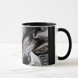 "TREE TRUNK" 11 oz. BLACK RINGER COFFEE MUG