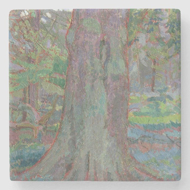 Tree Trunk, 1916 (oil on canvas) Stone Coaster (Front)