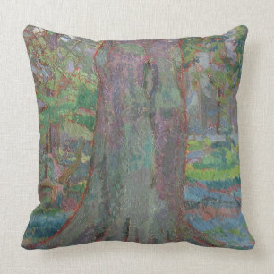 Tree Trunk, 1916 (oil on canvas) Throw Pillow