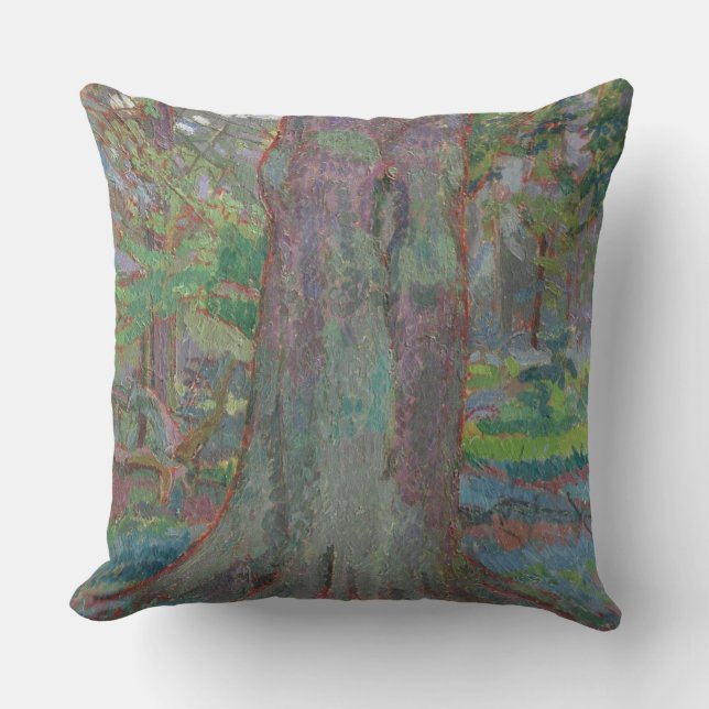Tree Trunk, 1916 (oil on canvas) Throw Pillow (Front)