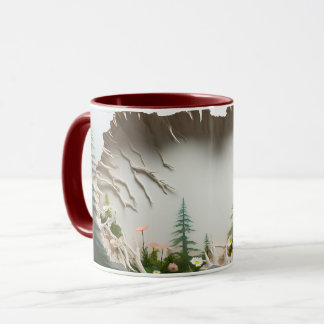 Tree Trunk Hollow Log Ceramic Coffee Mug ☕
