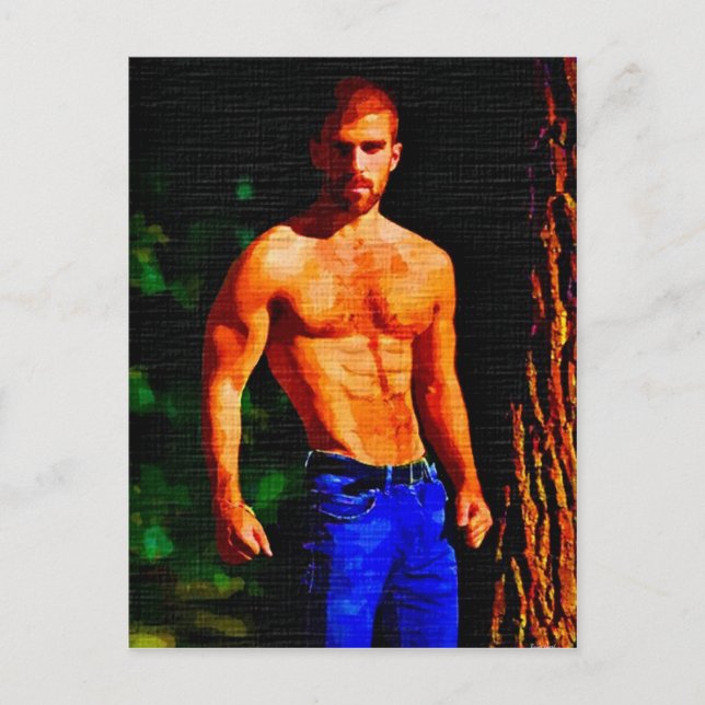 Tree Trunk Hunk Postcard (Front)