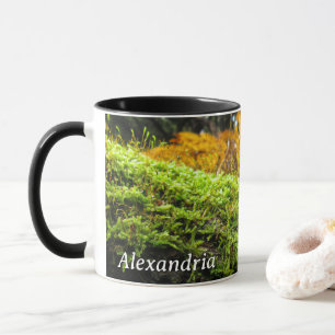 Tree Trunk in Lush Moss - Personalised Mug
