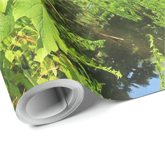 Tree Trunk Nature Photography Lake Park Wrapping Paper (Roll Corner)