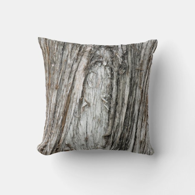Tree trunk throw pillow (Front)