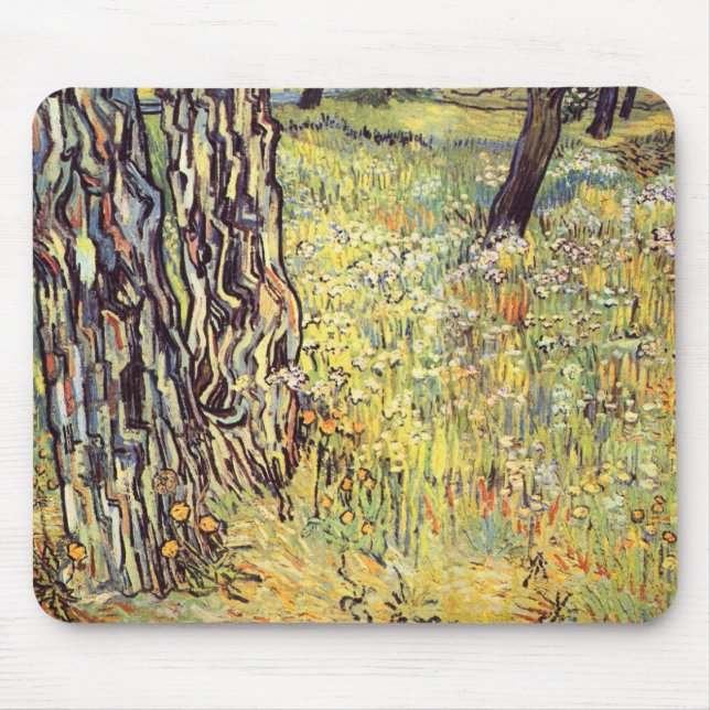 Tree trunks by Vincent van Gogh Mouse Pad (Front)