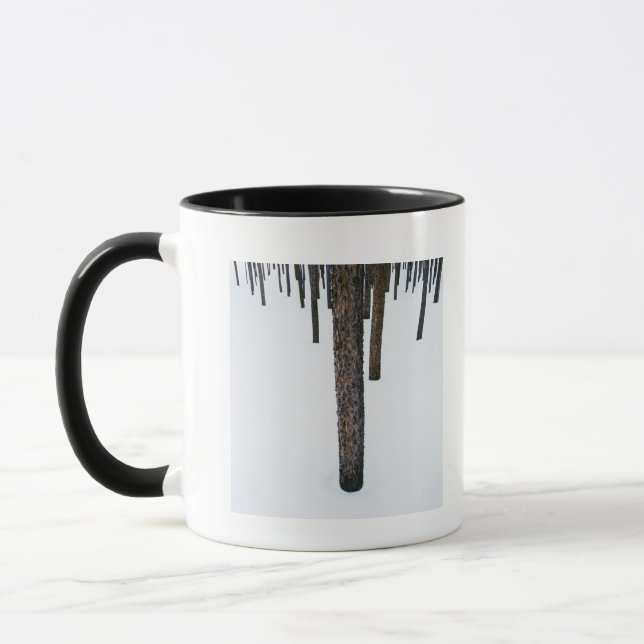 Tree Trunks in Snow Mug (Left)